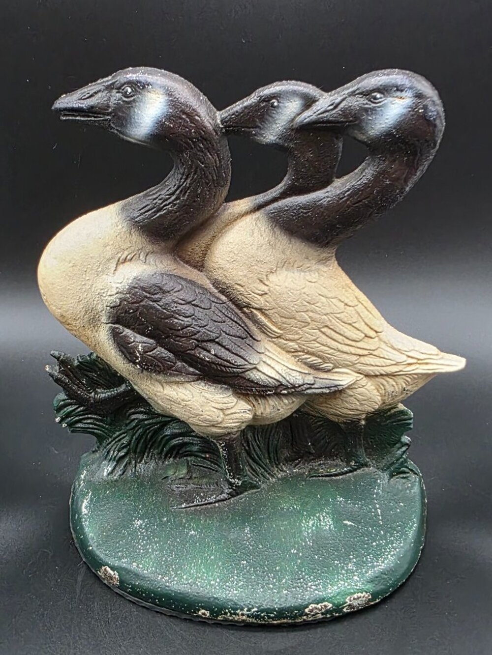 vintage Cast Iron Three Geese Doorstop